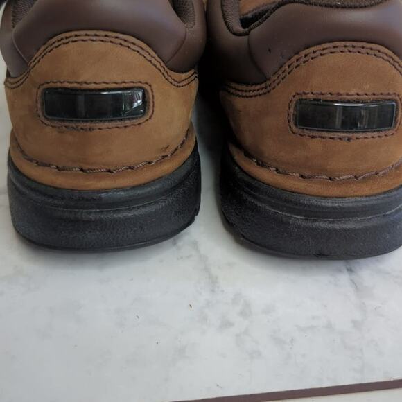 Mens Rockport brown leather loafer comfort work shoe lace up sz 7 - Picture 8 of 11